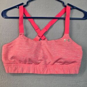 Under Armour Orange Sports Bra Women's Medium Crossback Medium Support